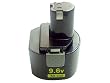 9.60V,1500mAh,Ni-Cd, Replacement Power Tools Battery for RYOBI CTH962K, HP961, RY961, Compatible Part Numbers: 1400669