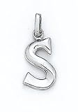 14K W/G INITIAL 'S' PENDANT - GH17075