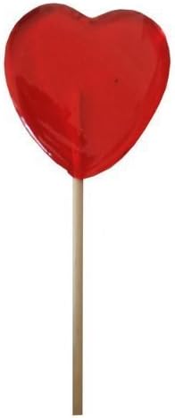 Large Heart Lolly x50 Lollipops (Full Drum)