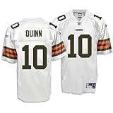 Brady Quinn White Reebok NFL Premier Cleveland Browns Jersey - Medium