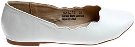 La Defensa Girls 30018-4Y Dress Ballerina Flats (White, 1)