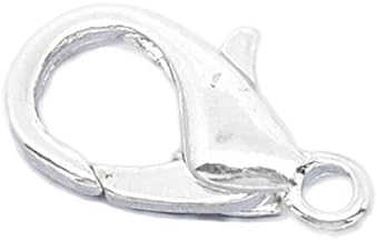 Quantity 50 - Silver Plated Lobster Clasp - 14x8mm - For Jewelry Making
