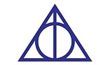 Deathly Hallows- Harry Potter- Decal / Sticker – Size: 4.5 x 3.5 inches – Color: Blue