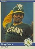 Ricky Peters, Oakland Athletics Autographed Card