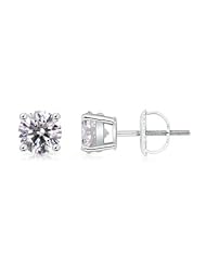 1.5 ct Solitaire Diamond Stud Earrings in Platinum