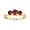 1/2 CT 3 Stone Ruby Ring 14K Yellow Gold In Size 5 (Available In Sizes 5 - 10)
