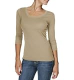 Michael Stars Supima 3/4 Sleeve Scoop Neck Tee