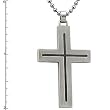 Stainless Steel Cross Pendant on 22" Bead Chain