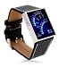 Blue LED Display Watch - Curved Fan Display of Lights