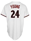 Chris Young Jerseys Arizona Diamondbacks 24 Young Cool Base White Jersey "2011 ALL Star Game"patch (L/50)