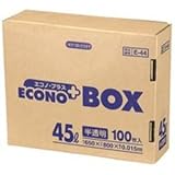 （まとめ買い）日本サニパック エコノプラスBOX E-44 半透明 45L 100枚 【×5セット】