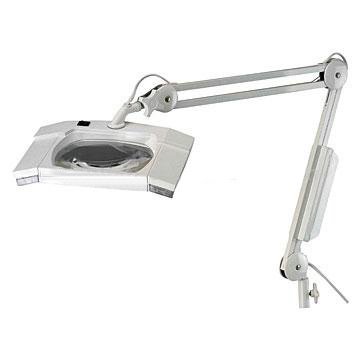 2-in-1 Spring-Arm Fluorescent Magnifier Desk Lamp - Large 7