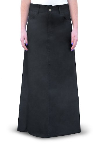 Kosher Casual Women's Modest Long Cotton Twill Skirt