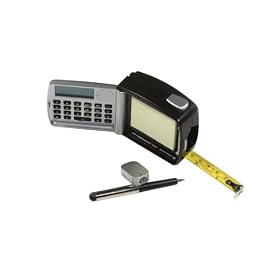 5-in-1 Multi-Function Tape Measure with Calculator, LED Light, Pencil and Notepad