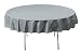 Shimmering Silver Round Plastic Tablecovers 84 inch 1 pc
