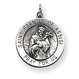 Sterling Silver St.Francis of Assisi Medal