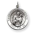 Sterling Silver St.Francis of Assisi Medal