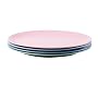 Ciroa Miniamo Pastels Set of 4 Assorted Coloured 20.5cm Melamine Plates in a Acetate Pack