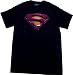 Superman Returns Movie: Superman Shield Logo Black T Shirt