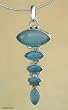 Chalcedony necklace, 'India Blue'