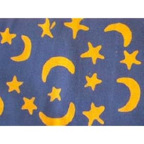 Buy Adult Pajamas in Blue with Yellow Moons and Stars by Back From Bali