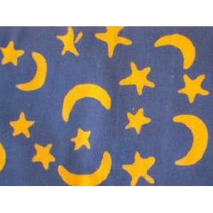 Buy Adult Pajamas in Blue with Yellow Moons and Stars by Back From Bali