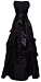 Strapless Taffeta Bridesmaid Prom Holiday Formal Gown Long Dress - M