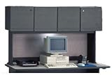 Office Products : 60 Inch Hutch In Slate Frame With Gray Surface - Modular Office Furniture