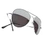 Silver Mirror Aviator Sunglasses