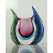 Glass Purple & Blue Sommerso Vase Beautiful 100% Handblown Art X735