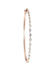 1 ct tw Stackable Diamond Bangle Bracelet in 14k Rose Gold