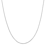 14 Karat White Gold 0.7-mm Round Cable Chain (16 Inch)