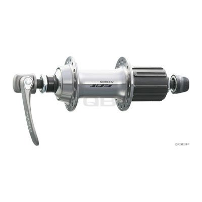 Shimano 105 5700 Rear 36h 8/9/10 Spd Hub, QR, Silver