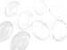 25 CleverDelights Glass Oval Cabochons - 30x40mm - Clear Magnifying Cabs - Dome Pendant Cab - For Cameo Pendants, Photo Jewelry, Rings, Necklaces - 40x30mm - 1 3/16