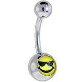 Cool Shades SMILEY FACE Logo Belly Button Ring