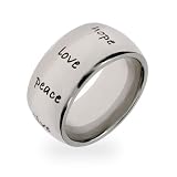 Eve's Addiction Stainless Steel Inspirational Ring