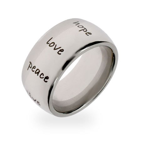 Eve's Addiction Stainless Steel Inspirational Ring