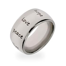 Eve's Addiction Stainless Steel Inspirational Ring