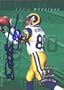 Eddie Kennison, Los Angeles Rams, 1997 Playoff First and Ten Autographed Card