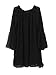 ZANZEA Women's Sexy Off Shoulder Chiffon Boho Ruffle Sleeve Blouse Mini Dress Black M