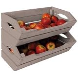 Esschert Design USA Farm Folklore Harvest Crate, Gray