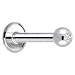 Solid 14KT White Gold Genuine 1.5mm Diamond Internally Threaded Labret