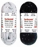 10 Seconds Figure Skate Laces Shoelaces BLACK/WHITE