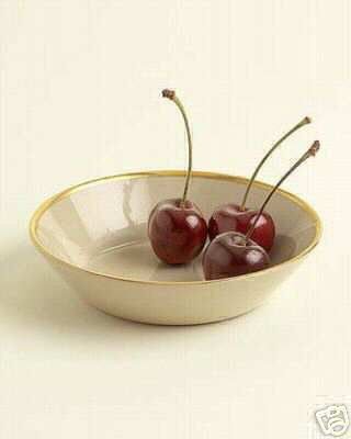Martha Stewart by Mail Wedgwood Gilded Drabware Fruit Dish, Set of 4