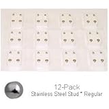 Studex Sterilized Piercing Earrings * Ear Stud * Reg. * S S * Studs * 12 Pair Individually Packaged