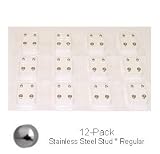 Studex Sterilized Piercing Earrings * Ear Stud * Reg. * S S * Studs * 12 Pair Individually Packaged