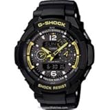 IMAGE OF Casio Men's GW3500B-1A G-Shock Aviator Series Analog-Digital Black and Yellow Watch