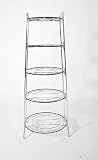 Five Tier Saucepan Stand - Chrome & Black
