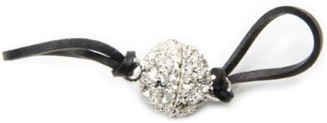 U-B Charmed NEW Round Sparkling Silver Magnetic Replacement for Rainbow Loom C-Clip- (2 Pack)