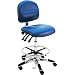 BenchPro LAT-DV-3L Deluxe HD Vinyl Ergonomic ESD Anti Static Chair with Aluminum Base, 450 lbs Capacity, 19" Width x 21-31" Height x 17" Depth, Black